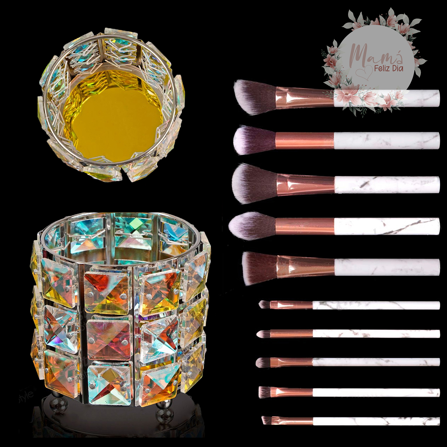 Organizador + Set De Brochas x 10 Unid